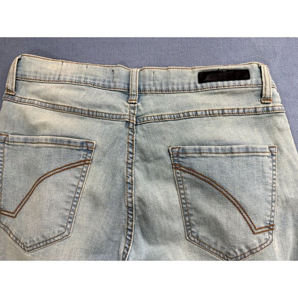 Ring of Fire Straight Leg Jeans Slim Fit Mid Rise Light Wash Blue Women W33XL30 - Picture 5 of 11
